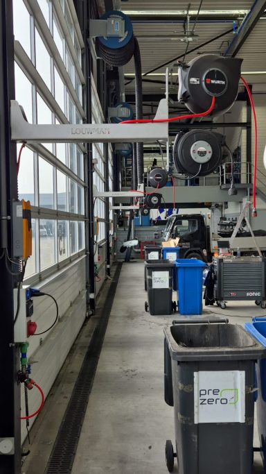 Haspel bevestiging voor vrije doorloop